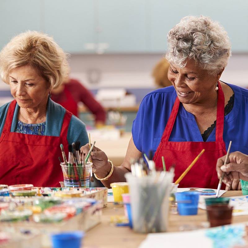 Elders engaging in activity centre Filaantro