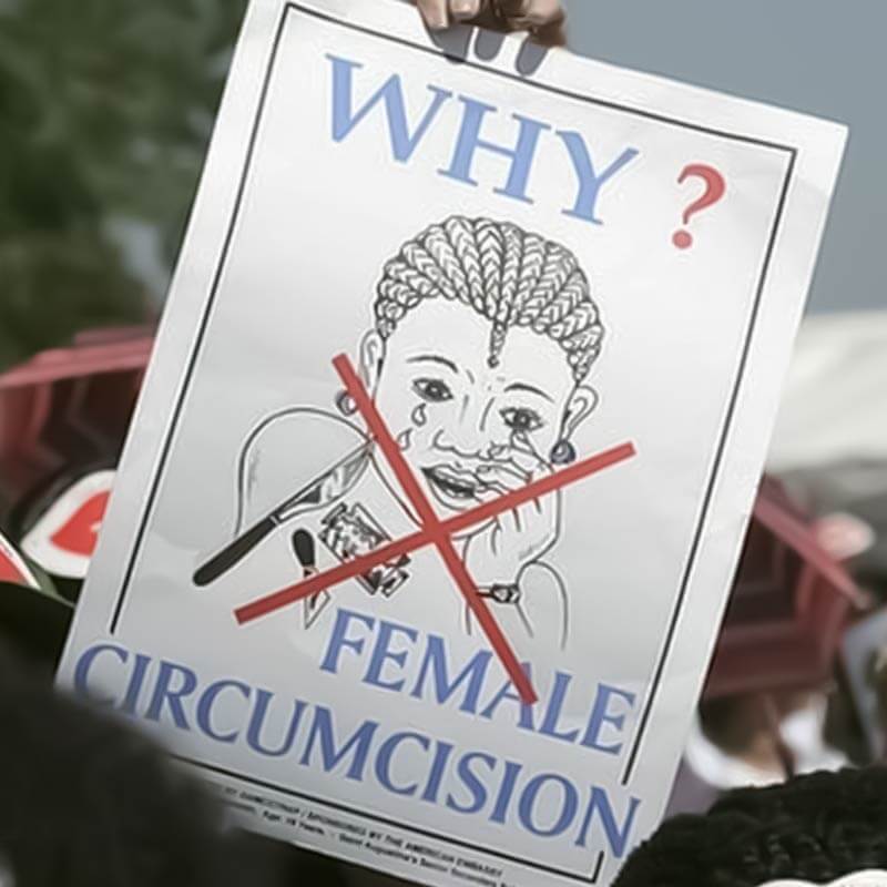 Kenyan Men protest against Female Genital Mutilation Child Help Foundation